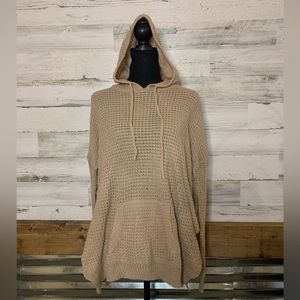 Rue 21 Tan Knit Hoodie With front Pocket size Medium